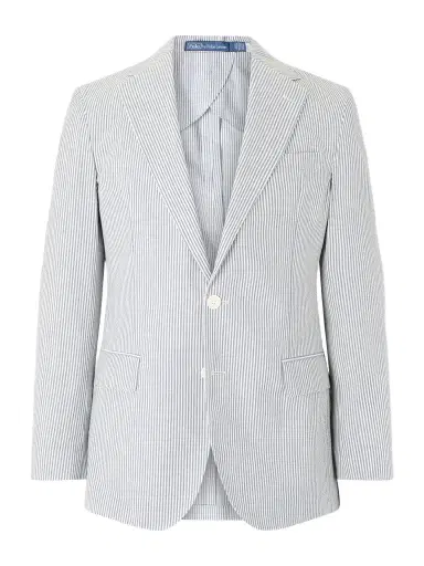 Polo Ralph Lauren Striped Cotton-Seersucker Suit Jacket - Men | Thumbnail 1 Polo Ralph Lauren Striped Cotton-Seersucker Suit Jacket - Men | Thumbnail 1
