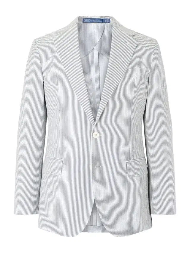 Polo Ralph Lauren Striped Cotton-Seersucker Suit Jacket - Men