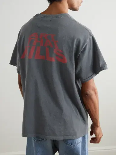 Gallery Dept. Don't Die Printed Distressed Cotton-Jersey T-Shirt - Men | Thumbnail 4 Gallery Dept. Don't Die Printed Distressed Cotton-Jersey T-Shirt - Men | Thumbnail 4