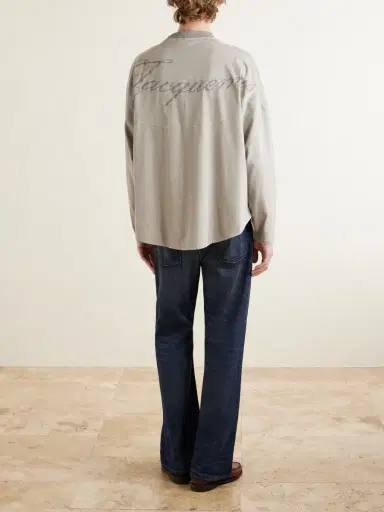 Jacquemus Paneled Cotton-Jersey T-Shirt - Men | Thumbnail 4