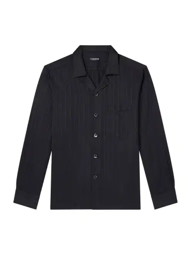 Tom Ford Cotton and Silk-Blend Pyjama Shirt - Men | Thumbnail 1 Tom Ford Cotton and Silk-Blend Pyjama Shirt - Men | Thumbnail 1