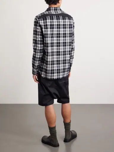 Rick Owens Checked Cotton-Flannel Shirt - Men | Thumbnail 4