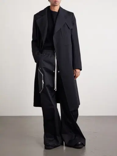 Rick Owens Heizer Belas Wide-Leg Cotton-Blend Poplin Drawstring Cargo Trousers - Men | Thumbnail 2 Rick Owens Heizer Belas Wide-Leg Cotton-Blend Poplin Drawstring Cargo Trousers - Men | Thumbnail 2