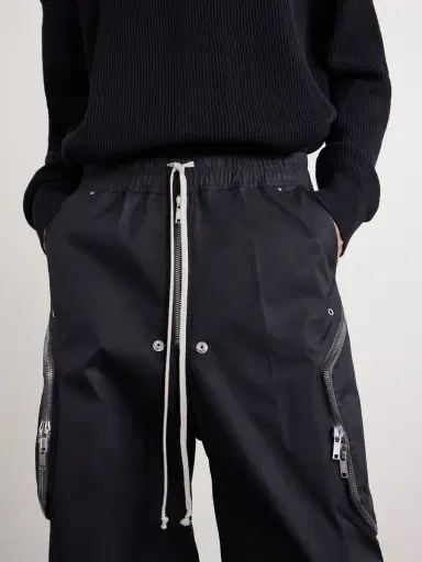 Rick Owens Heizer Belas Wide-Leg Cotton-Blend Poplin Drawstring Cargo Trousers - Men | Thumbnail 5 Rick Owens Heizer Belas Wide-Leg Cotton-Blend Poplin Drawstring Cargo Trousers - Men | Thumbnail 5
