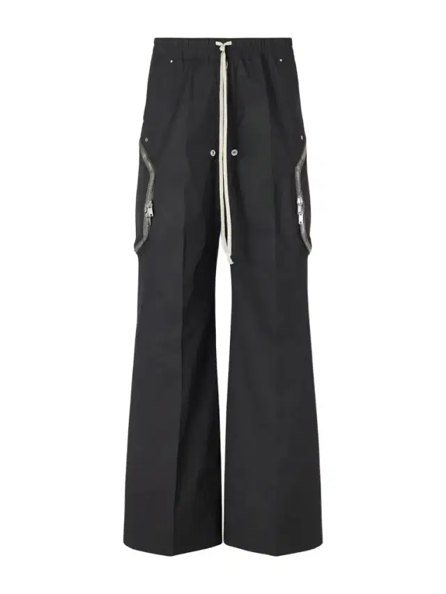 Rick Owens Heizer Belas Wide-Leg Cotton-Blend Poplin Drawstring Cargo Trousers - Men
