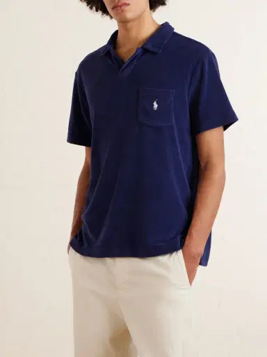 Polo Ralph Lauren Logo-Embroidered Cotton-Blend Terry Polo Shirt - Men | Thumbnail 3