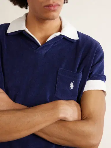 Polo Ralph Lauren Logo-Embroidered Cotton-Blend Terry Polo Shirt - Men | Thumbnail 5