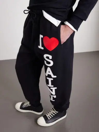 SAINT Mxxxxxx I Love Saint Tapered Printed Cotton-Jersey Sweatpants - Men | Thumbnail 5