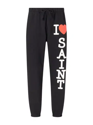 SAINT Mxxxxxx I Love Saint Tapered Printed Cotton-Jersey Sweatpants - Men | Thumbnail 1