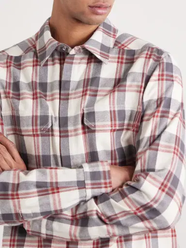 Rick Owens Checked Cotton-Flannel Shirt - Men | Thumbnail 5 Rick Owens Checked Cotton-Flannel Shirt - Men | Thumbnail 5