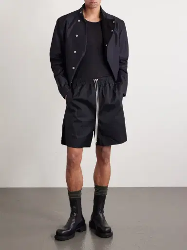 Rick Owens Straight-Leg Cotton-Blend Poplin Shorts - Men | Thumbnail 2