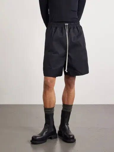 Rick Owens Straight-Leg Cotton-Blend Poplin Shorts - Men | Thumbnail 3