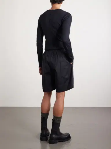 Rick Owens Straight-Leg Cotton-Blend Poplin Shorts - Men | Thumbnail 4