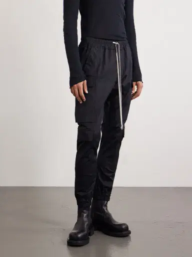 Rick Owens Mastodon Megacargo Slim-Fit Tapered Organic Cotton-Blend Poplin Trousers - Men | Thumbnail 3 Rick Owens Mastodon Megacargo Slim-Fit Tapered Organic Cotton-Blend Poplin Trousers - Men | Thumbnail 3