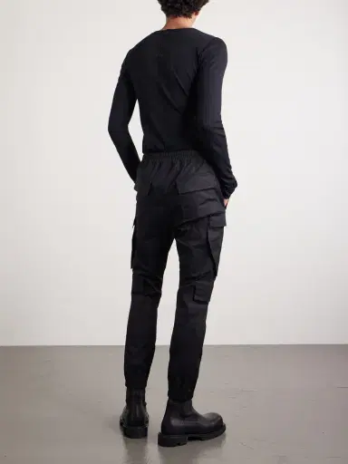 Rick Owens Mastodon Megacargo Slim-Fit Tapered Organic Cotton-Blend Poplin Trousers - Men | Thumbnail 4 Rick Owens Mastodon Megacargo Slim-Fit Tapered Organic Cotton-Blend Poplin Trousers - Men | Thumbnail 4