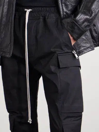 Rick Owens Mastodon Megacargo Slim-Fit Tapered Organic Cotton-Blend Poplin Trousers - Men | Thumbnail 5 Rick Owens Mastodon Megacargo Slim-Fit Tapered Organic Cotton-Blend Poplin Trousers - Men | Thumbnail 5