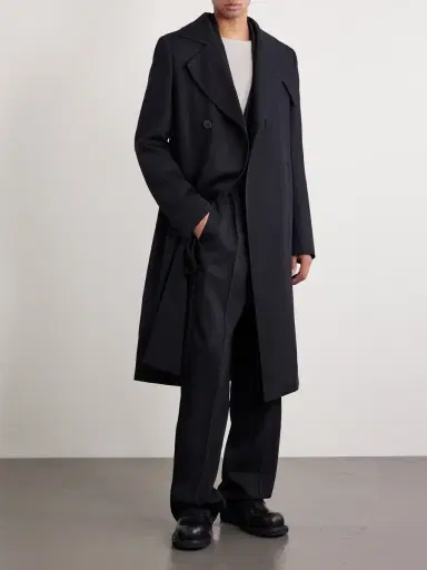 Rick Owens Drella Double-Breasted Wool Coat - Men | Thumbnail 2 Rick Owens Drella Double-Breasted Wool Coat - Men | Thumbnail 2