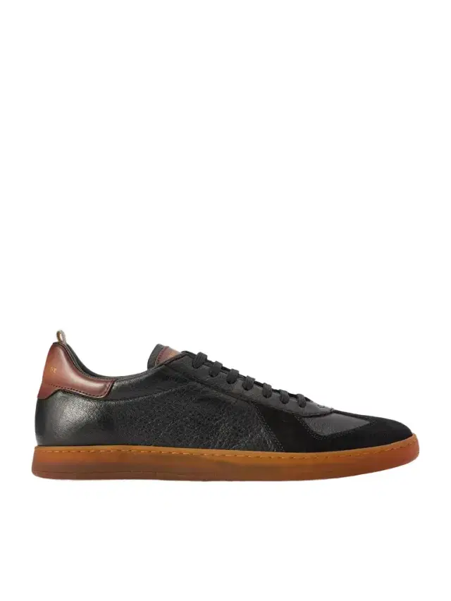 Militia 001 Suede-Trimmed Full-Grain Deerskin Sneakers - Men