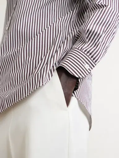 Tom Ford Slim-Fit Striped Cotton-Poplin Shirt - Men | Thumbnail 5 Tom Ford Slim-Fit Striped Cotton-Poplin Shirt - Men | Thumbnail 5