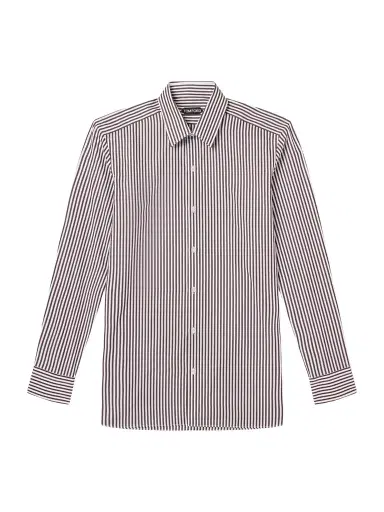 Tom Ford Slim-Fit Striped Cotton-Poplin Shirt - Men | Thumbnail 1 Tom Ford Slim-Fit Striped Cotton-Poplin Shirt - Men | Thumbnail 1