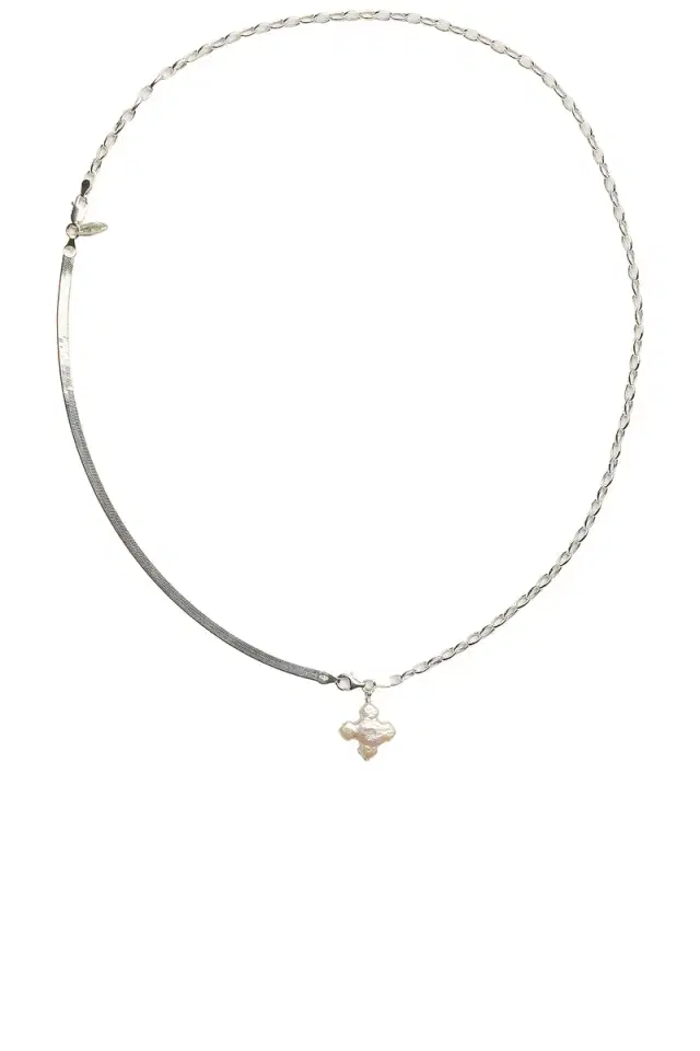 Santangelo High On Hope Alta Pearl Cross Necklace