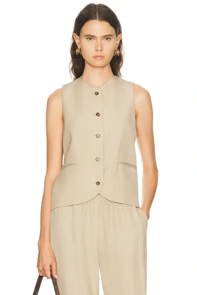 Paco High Neck Tailored Vest