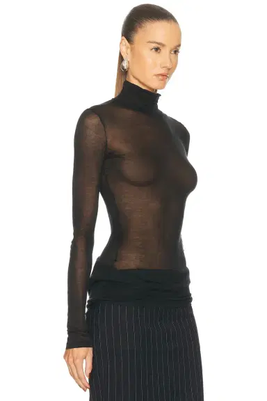 Mugler Turtleneck Jersey Top | Thumbnail 2