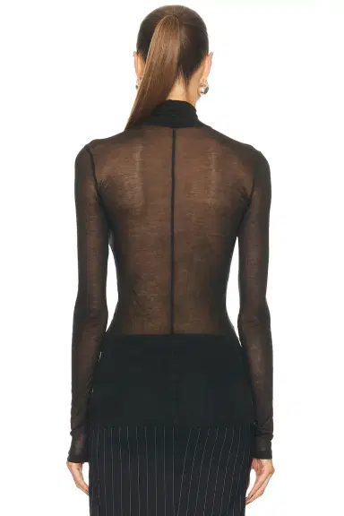Mugler Turtleneck Jersey Top | Thumbnail 3
