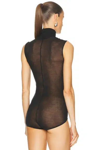 Mugler Sheer Sleeveless Bodysuit | Thumbnail 4 Mugler Sheer Sleeveless Bodysuit | Thumbnail 4