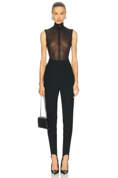 Mugler Sheer Sleeveless Bodysuit | Thumbnail 5 Mugler Sheer Sleeveless Bodysuit | Thumbnail 5