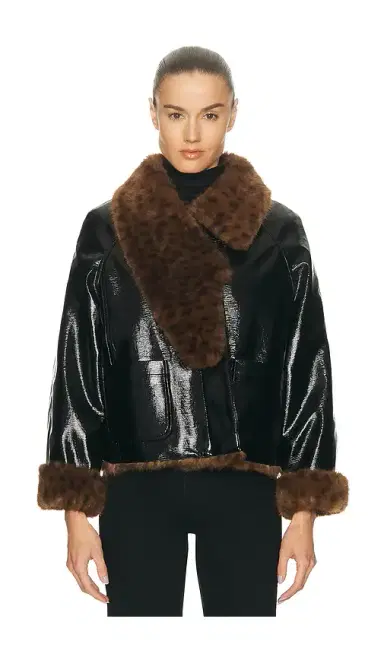 REVOLVE x JJ Revolve X JJ Pu Leopard Print Jacket | Thumbnail 2 REVOLVE x JJ Revolve X JJ Pu Leopard Print Jacket | Thumbnail 2
