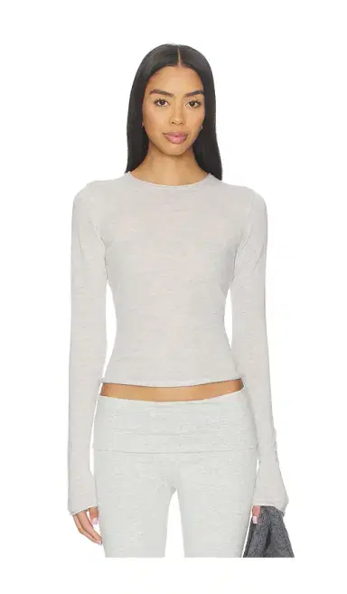 Skims Sheer Cashmere Long Sleeve Tee | Thumbnail 1
