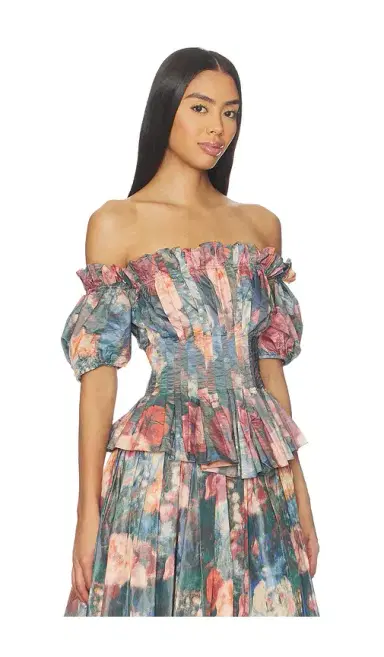 Prabal Gurung Off Shoulder Ruched Blouse | Thumbnail 2 Prabal Gurung Off Shoulder Ruched Blouse | Thumbnail 2