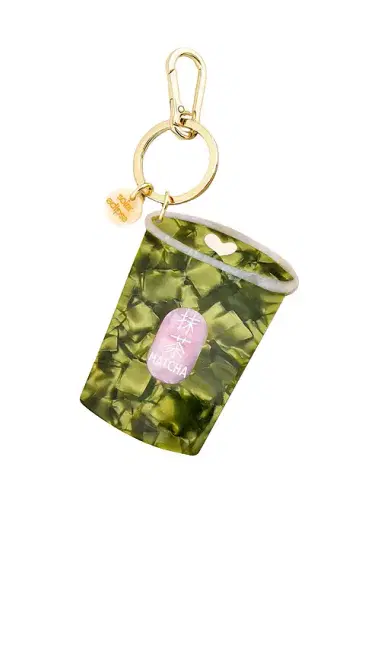 Solar Eclipse Hand-Painted Matcha Bag Charm + Keychain | Thumbnail 1