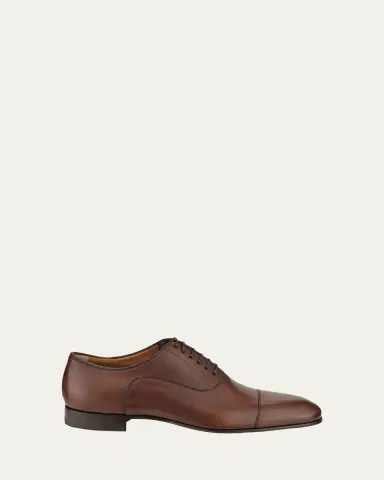 Christian Louboutin Greggo Men's Lace-Up Leather Dress Shoes | Thumbnail 3