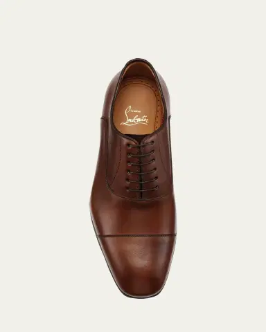 Christian Louboutin Greggo Men's Lace-Up Leather Dress Shoes | Thumbnail 5