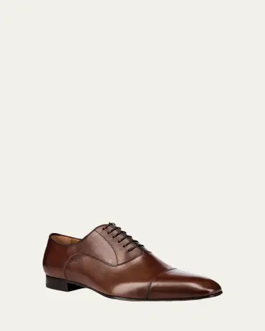 Christian Louboutin Greggo Men's Lace-Up Leather Dress Shoes | Thumbnail 6
