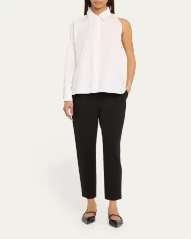 Max Mara Pegno Jersey Straight-Leg Ankle Pants | Thumbnail 2