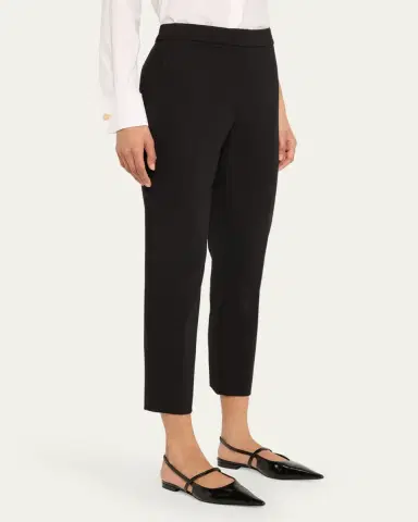 Max Mara Pegno Jersey Straight-Leg Ankle Pants | Thumbnail 4