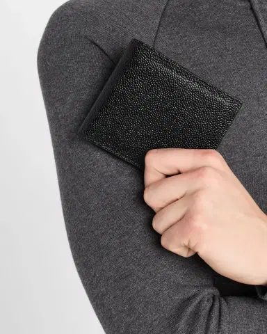Thom Browne Men's Pebbled Leather Billfold Wallet | Thumbnail 3