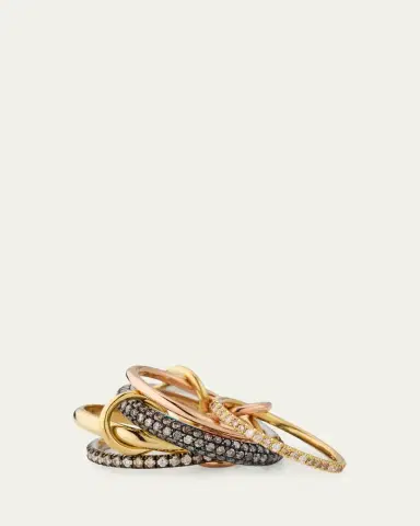 Spinelli Kilcollin Leo 18k 2-Tone 5-Link Ring w/ Diamonds | Thumbnail 3