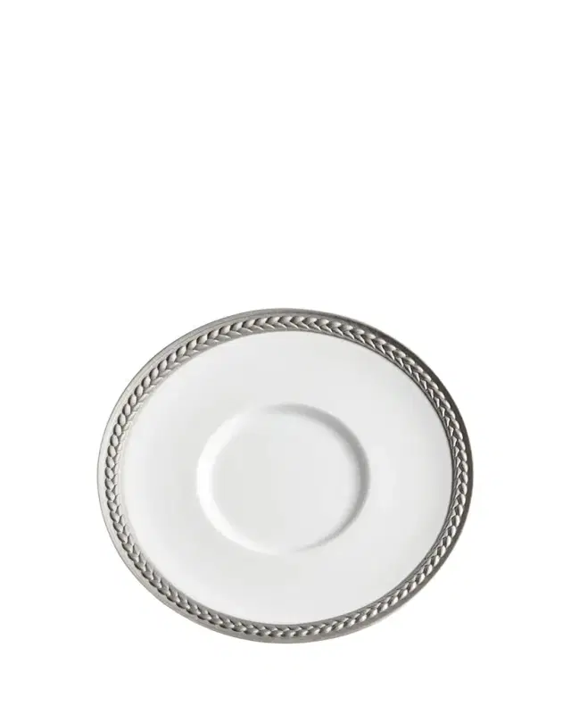 L'Objet Soie Tressee Platinum Saucer