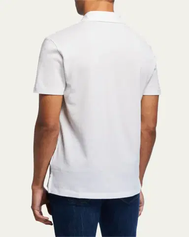 Ralph Lauren Purple Label Men's Jersey Pocket Polo Shirt, White | Thumbnail 2