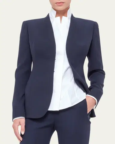 Akris Shawl-Collar Wool Jacket | Thumbnail 2