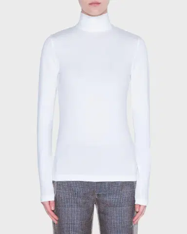 Akris punto Turtleneck Long-Sleeve Modal-Stretch Top | Thumbnail 2