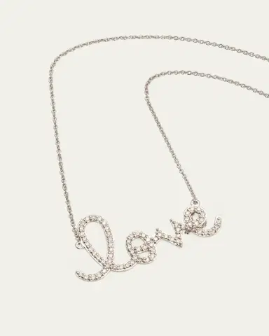 Sydney Evan Large 14k Yellow Gold & Diamond Love Necklace | Thumbnail 7 Sydney Evan Large 14k Yellow Gold & Diamond Love Necklace | Thumbnail 7