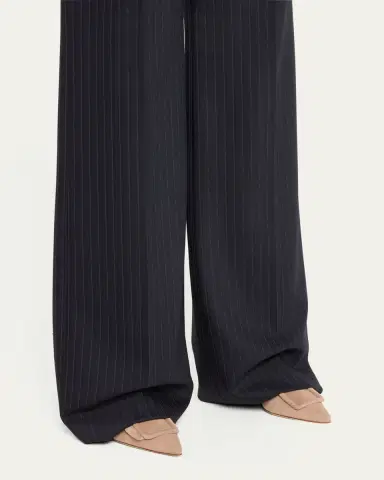 Manolo Blahnik Maysale Suede Pointed-Toe Buckle Pumps | Thumbnail 2