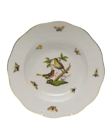 Herend Rothschild Bird Rim Motif 8 Soup Plate | Thumbnail 2
