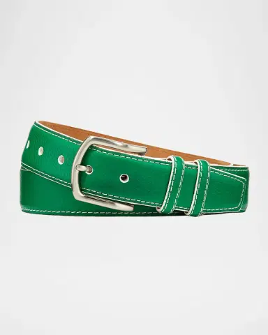W. Kleinberg Men's South Beach Pebbled Leather Belt | Thumbnail 7