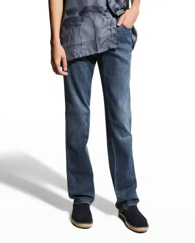 Brioni Dark-Wash Stretch-Denim Jeans | Thumbnail 4 Brioni Dark-Wash Stretch-Denim Jeans | Thumbnail 4